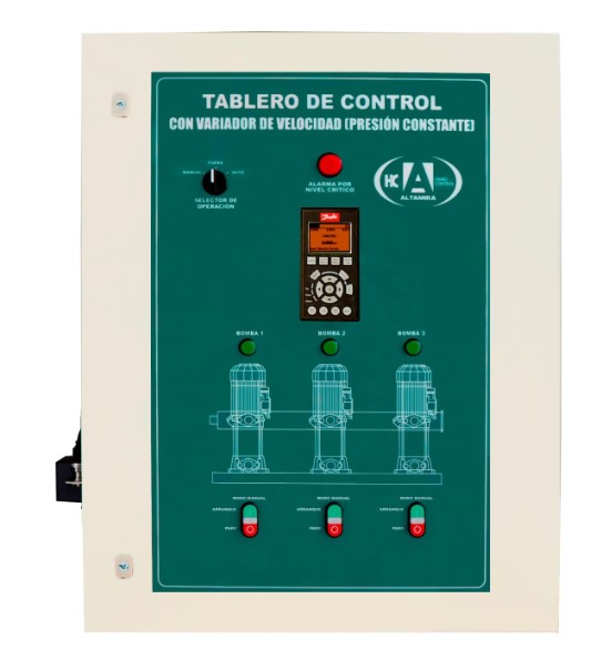 TABLERO TRIPLEX CON VARIADOR DE FRECUENCIA 4HP